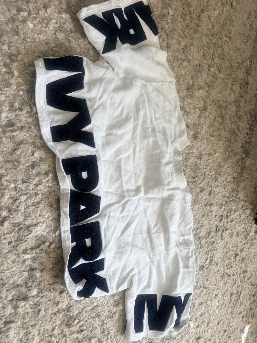 IVY PARK White Athletic Shorts with Black Logo Panels